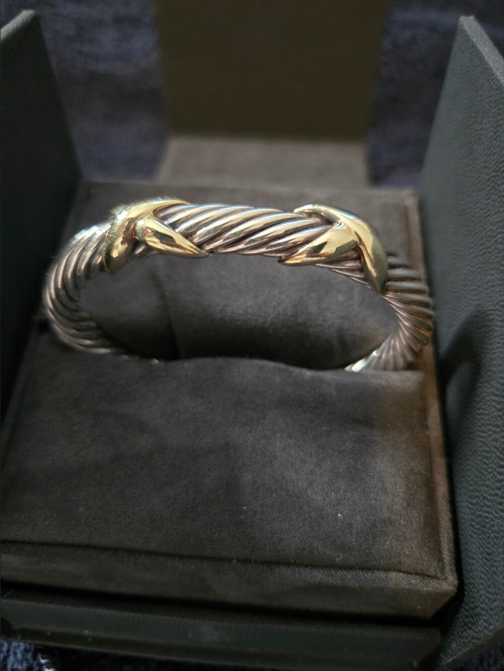 David Yurman X Classic Cable Station Bracelet 7mm